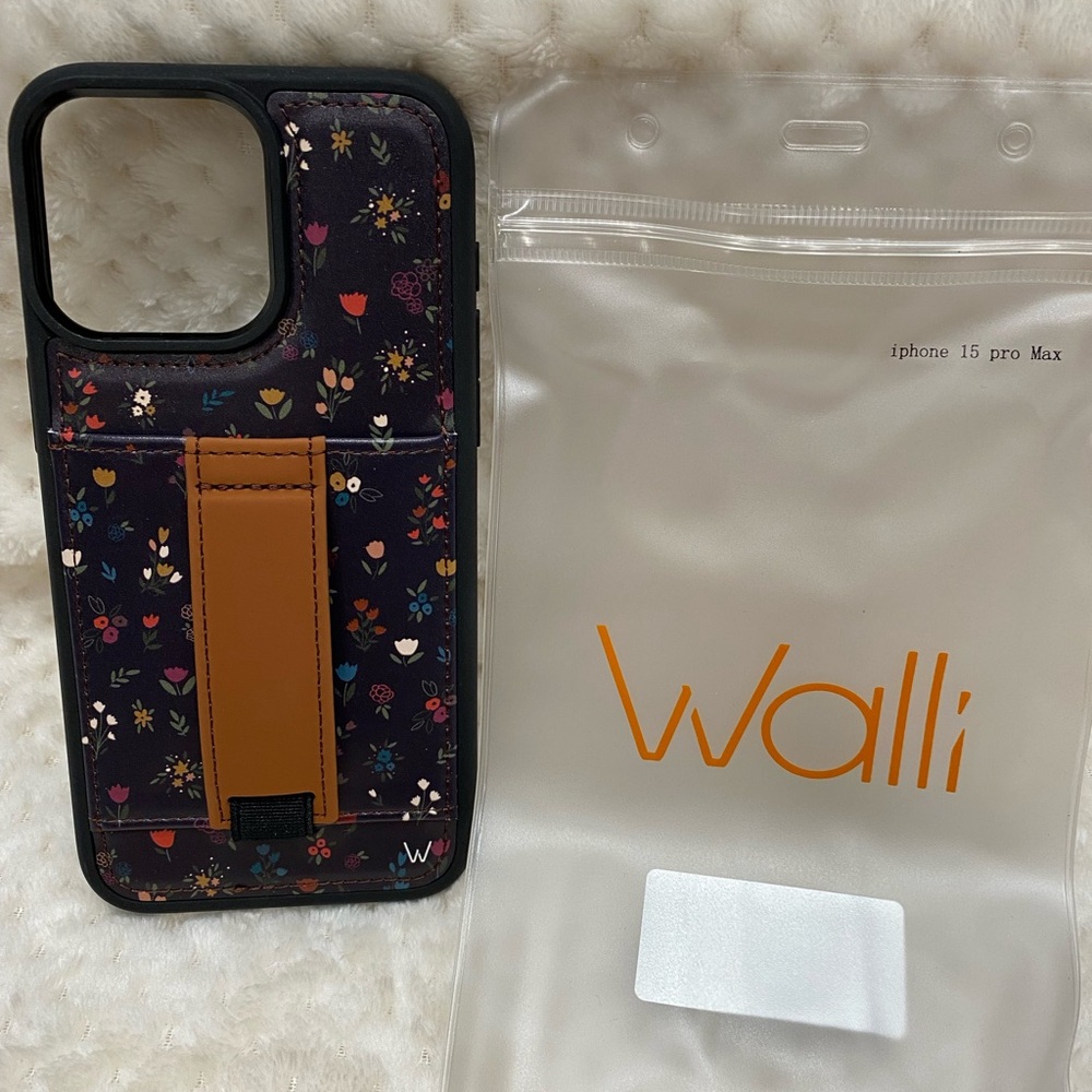 Wallis Black and Brown iPhone Case with Protective Kickstand